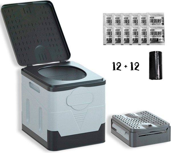 Изображение товара Портативный биотуалет Happy Home HH-021 (серый)