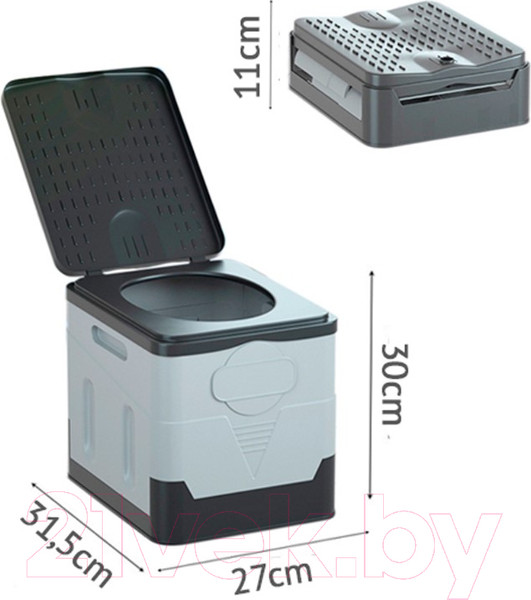 Изображение товара Портативный биотуалет Happy Home HH-021 (серый)