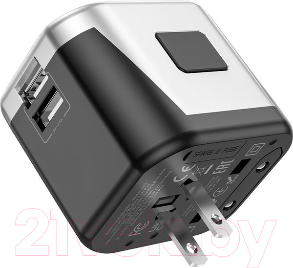 Изображение товара Адаптер питания сетевой Hoco AC5 (черный)