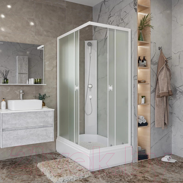 Изображение товара Душевая кабина Niagara Promo P110/80/26Q/MT/BK 110x80x195