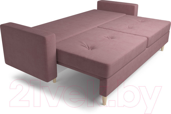 Изображение товара Диван Mebel-Ars Белфаст (велюр пудра НВ-178/26)