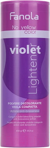 Изображение товара Порошок для осветления волос Fanola No Yellow Антижелтая фиолетовая обесцвечивающая пудра (450г)