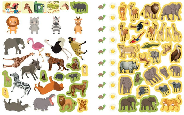 Изображение товара Развивающая книга Эксмо 150 наклеек. В саванне, мягкая обложка