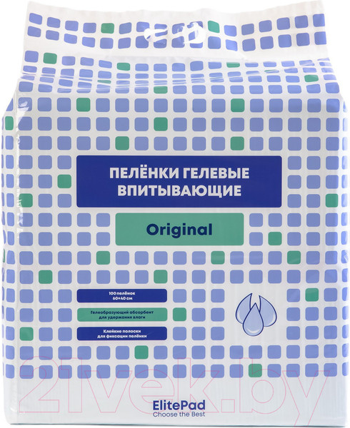 Изображение товара Одноразовая пеленка для животных ElitePad Original 60x40см 2827/EP (100шт)