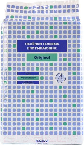 Изображение товара Одноразовая пеленка для животных ElitePad Original 60x60см 2810/EP (100шт)