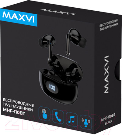 Изображение товара Беспроводные наушники Maxvi MHF-110BT (черный)