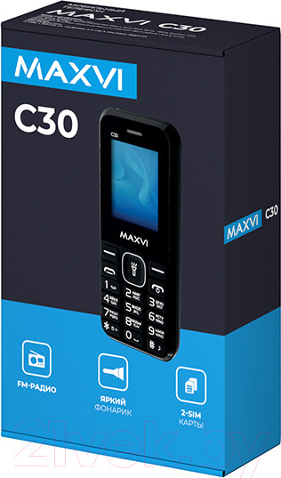 Изображение товара Мобильный телефон Maxvi C30 (черный)