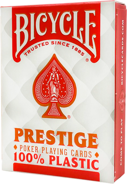 Изображение товара Игральные карты Bicycle Prestige Rider 100% Plastic Jumbo / F44100-r (красный)