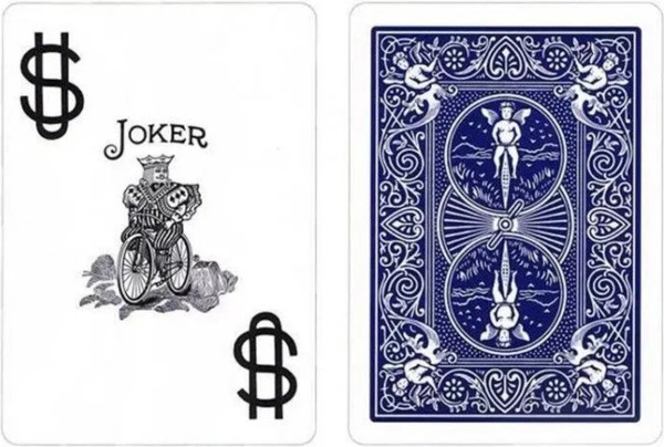 Изображение товара Игральные карты Bicycle Prestige Rider 100% Plastic Jumbo / F44100-b (синий)