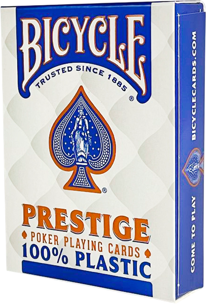 Изображение товара Игральные карты Bicycle Prestige Rider 100% Plastic Jumbo / F44100-b (синий)