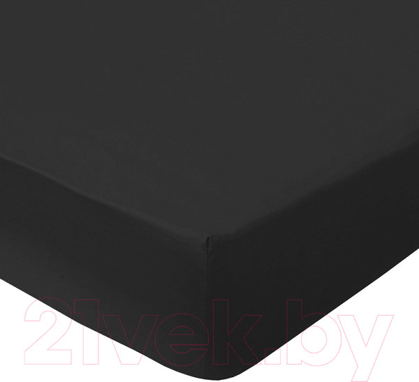 Изображение товара Простыня Milanika Блэк на резинке 180x200x20 (поплин г/к)