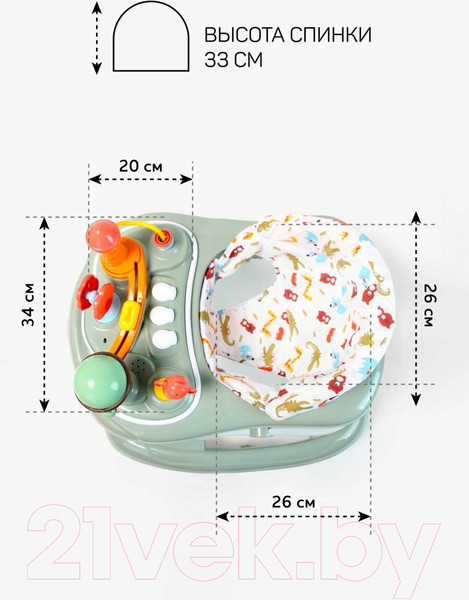 Изображение товара Ходунки Amarobaby Running Baby / AB23-21RB-13 (зеленый)