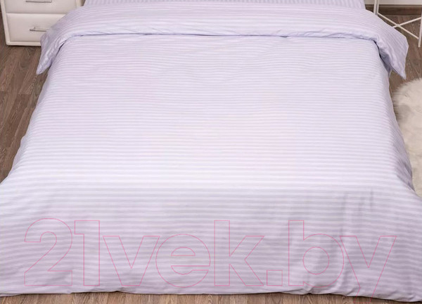 Изображение товара Пододеяльник Milanika Светло-серый 1.5сп (поплин-страйп)