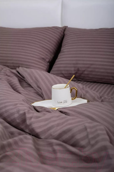 Изображение товара Пододеяльник Milanika Какао 2сп (поплин-страйп)