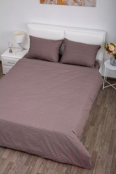 Изображение товара Пододеяльник Milanika Какао 2сп (поплин-страйп)