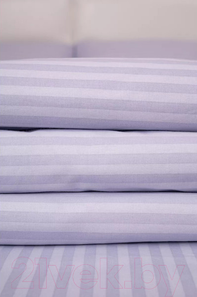 Изображение товара Пододеяльник Milanika Светло-серый Евро (поплин-страйп)