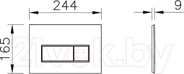 Изображение товара Кнопка для инсталляции VitrA Root Square 740-2300 (белый)
