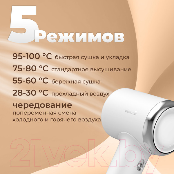 Изображение товара Фен Deerma DEM-CF50W (белый)