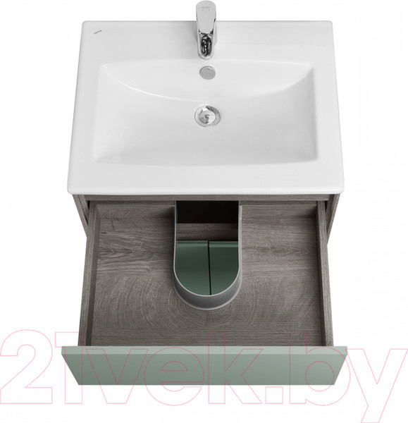 Изображение товара Тумба с умывальником Акватон Форест 60 / 1A2782K0FR9C0 (дуб рошелье/сумеречный голубой)