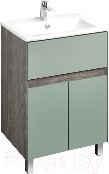 Изображение товара Тумба с умывальником Акватон Форест 60 / 1A2782K0FR9C0 (дуб рошелье/сумеречный голубой)