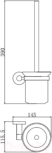 Изображение товара Ершик для унитаза Aquatek Вега AQ4010MB