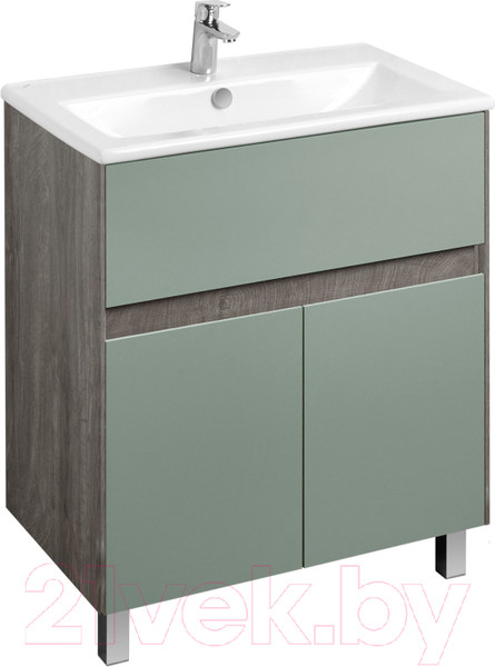 Изображение товара Тумба с умывальником Акватон Форест 75 / 1A2783K0FR9C0 (дуб рошелье/сумеречный голубой)