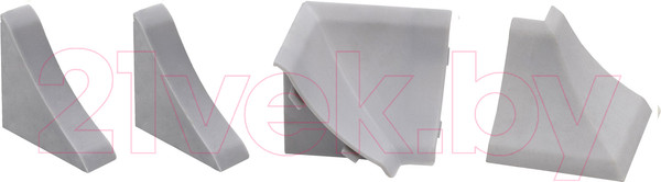 Изображение товара Комплект аксессуаров к плинтусу для столешницы El-mech-plast ПВХ LP (темно-серый)