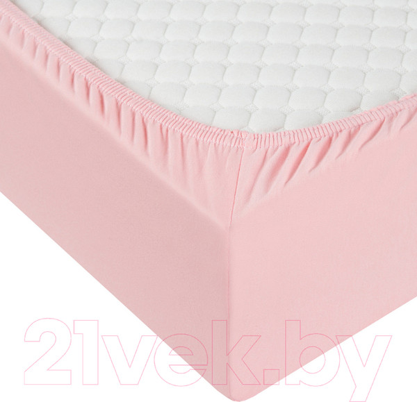 Изображение товара Простыня Milanika Розовая 180x200x20 (трикотаж)