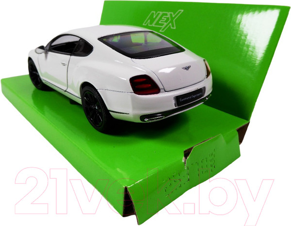 Изображение товара Масштабная модель автомобиля Welly Bentley Continental Supersports / 24018W (белый)