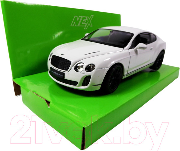 Изображение товара Масштабная модель автомобиля Welly Bentley Continental Supersports / 24018W (белый)
