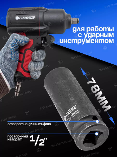 Изображение товара Головка слесарная Forsage F-4458518(6804)