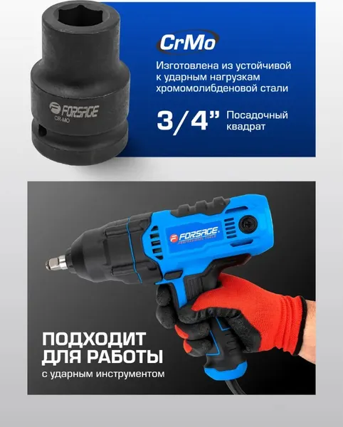 Изображение товара Головка слесарная Forsage F-46519 (6843)