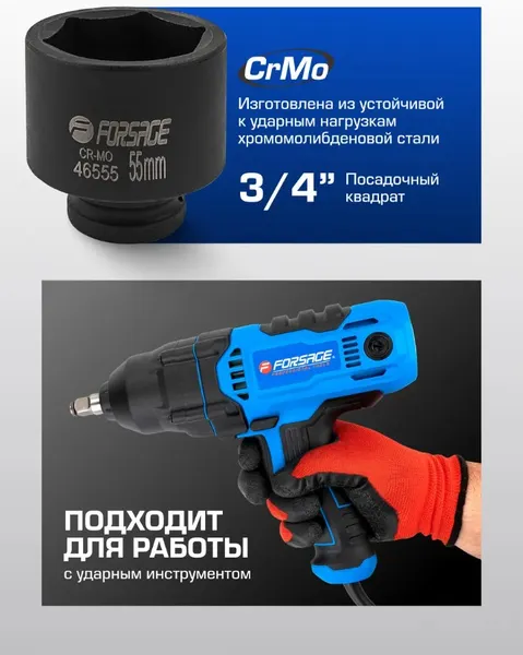 Изображение товара Головка слесарная Forsage F-46555 (6862)