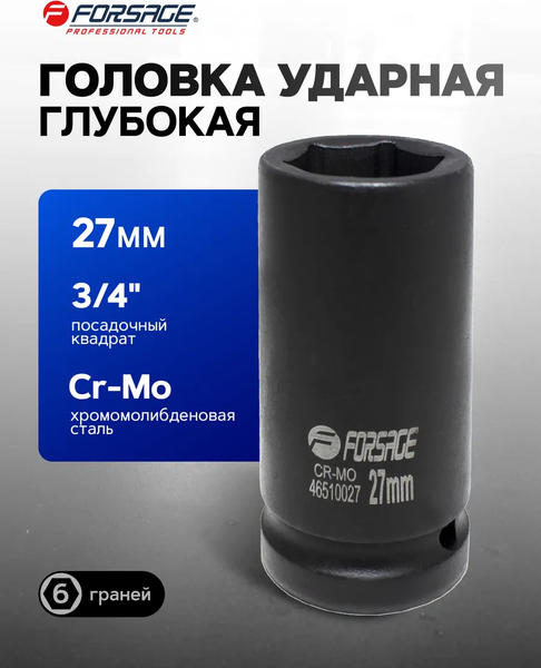 Изображение товара Головка слесарная Forsage F-46510027 (6316)