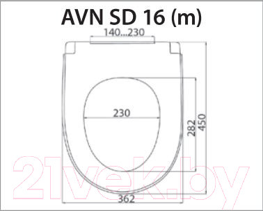 Изображение товара Сиденье для унитаза АВН SD 16m (с микролифтом)