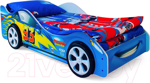 Изображение товара Стилизованная кровать детская Бельмарко Тачка / 514 (синий)