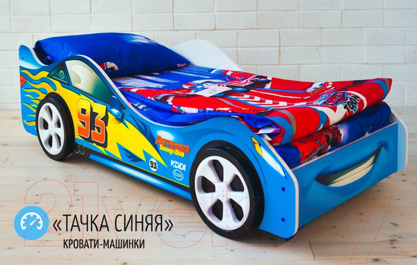 Изображение товара Стилизованная кровать детская Бельмарко Тачка / 514 (синий)