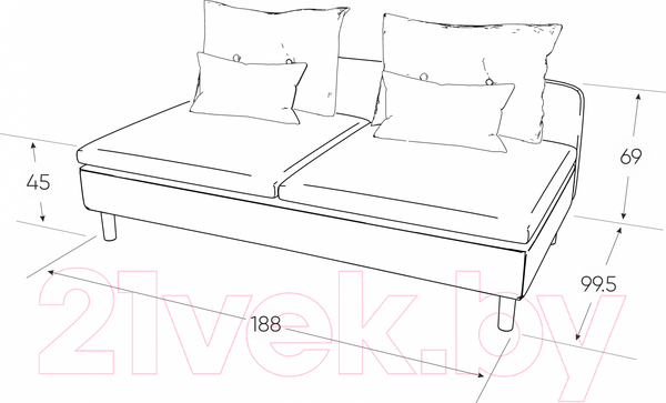 Изображение товара Диван Mio Tesoro Линту (Prince Ash)