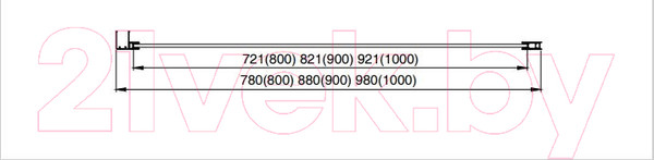 Изображение товара Душевая стенка Aquatek 100x200 / AQ ARI WA 10020CH (хром/прозрачное стекло)