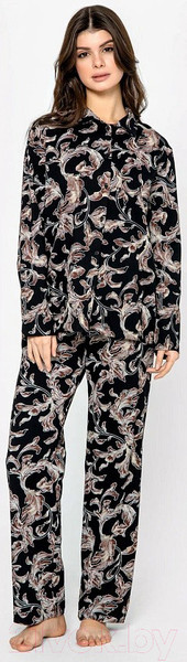 Изображение товара Комплект домашней одежды Mark Formelle 592462 (р.164/170-88-94, узоры на черном)