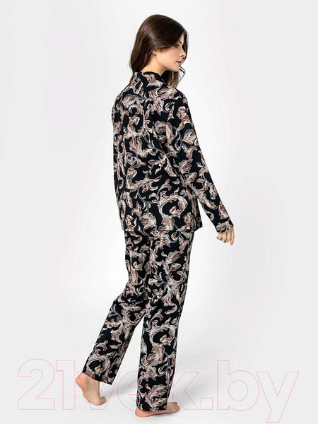 Изображение товара Комплект домашней одежды Mark Formelle 592462 (р.164/170-88-94, узоры на черном)