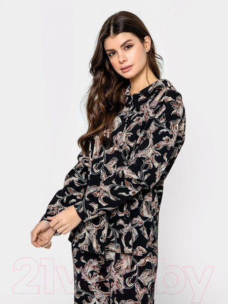 Изображение товара Комплект домашней одежды Mark Formelle 592462 (р.164/170-88-94, узоры на черном)