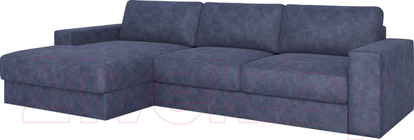 Изображение товара Диван угловой Rivalli Дискавери + оттоманка левая (Tango Blue)