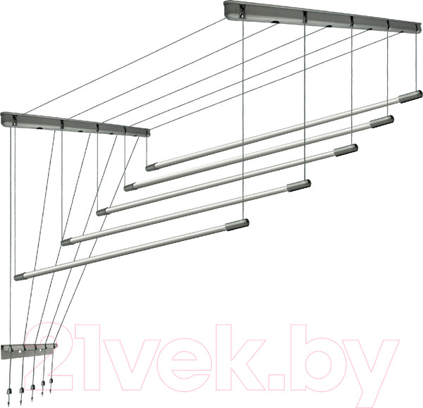 Изображение товара Сушилка для белья Comfort Alumin Group Потолочная 5 прутьев Silver Star 110см (алюминий/серебристый)