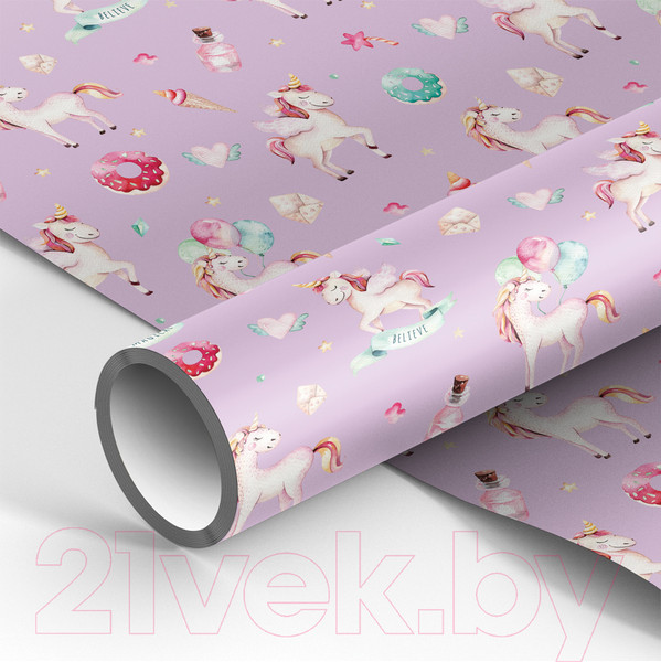 Изображение товара Бумага для оформления подарков Meshu Единорожки / MS_53462