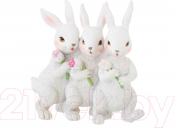 Изображение товара Статуэтка Elan Gallery Кролики с цветами / 210135