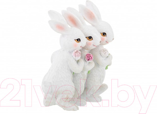 Изображение товара Статуэтка Elan Gallery Кролики с цветами / 210135