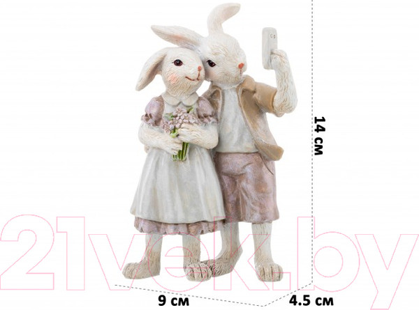 Изображение товара Статуэтка Elan Gallery Сэлфи кроликов / 210143