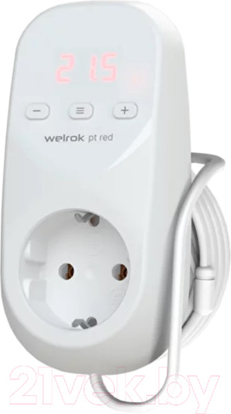 Изображение товара Терморегулятор для климатической техники Welrok Pt-2m (белый/цифры красные)