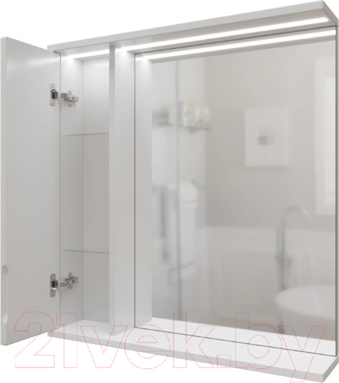 Изображение товара Шкаф с зеркалом для ванной Mixline Лайн 60 553010 (левый, с подсветкой)